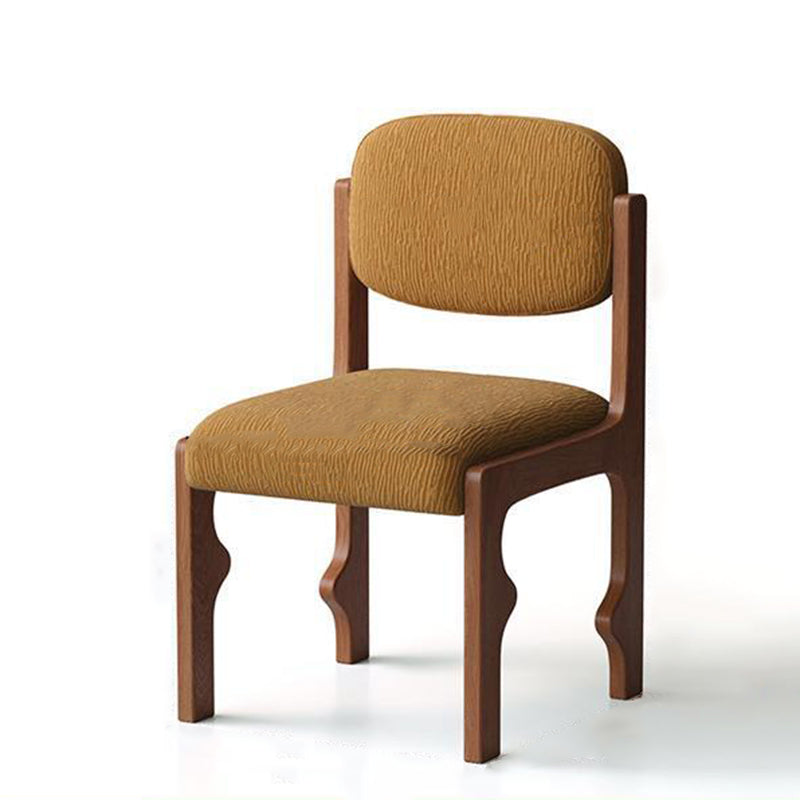 Traditional Vintage Rectangular Cushion Rubberwood Chenille Sponge Dining Chair Backrest For Dining Room