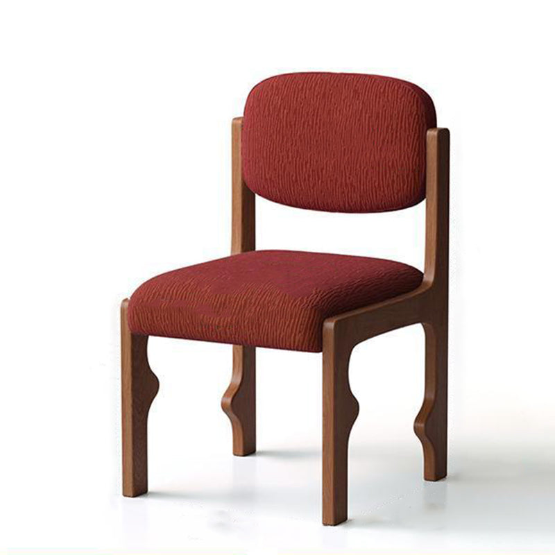 Traditional Vintage Rectangular Cushion Rubberwood Chenille Sponge Dining Chair Backrest For Dining Room