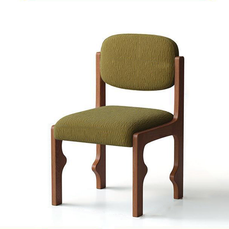 Traditional Vintage Rectangular Cushion Rubberwood Chenille Sponge Dining Chair Backrest For Dining Room