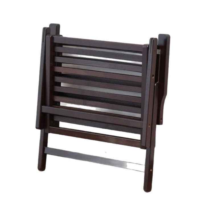 Modern Minimalist Rectangular Seating Bamboo Dining Chair Backrest Armrest Foldable For Dining Room