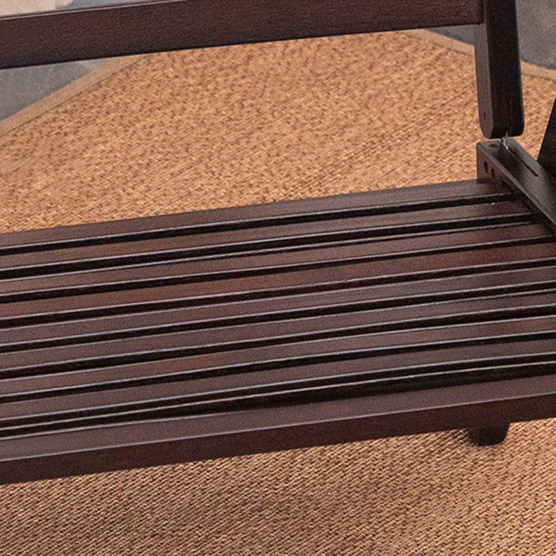 Modern Minimalist Rectangular Seating Bamboo Dining Chair Backrest Armrest Foldable For Dining Room