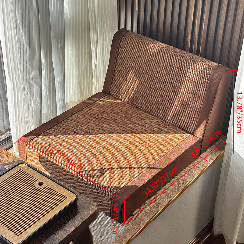 Traditioneller japanischer Tatami-Rechteck-Bambusschwamm-Loungesessel-Rückenlehne für Wohnzimmer 