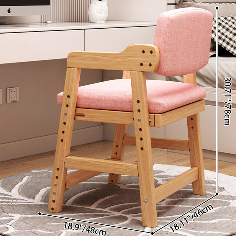 Modern Minimalist Rectangular Cushion Cotton-Linen Blend Solid Wood Sponge Kids&