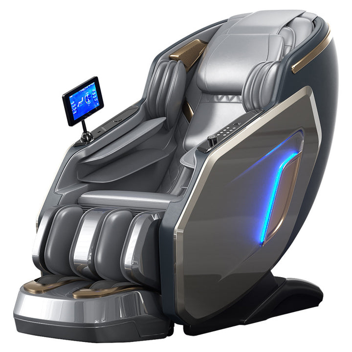 Chaise d’appoint moderne de luxe en cuir PU courbé, plastique et silicone, avec dossier, accoudoirs et repose-pieds pour salon 