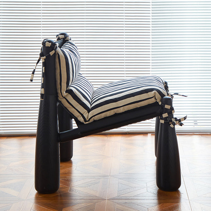 Respaldo de Silla de Acento de Algodón PP de Lino de Algodón de Madera Maciza Curvada Vintage Tradicional Para Sala de Estar 