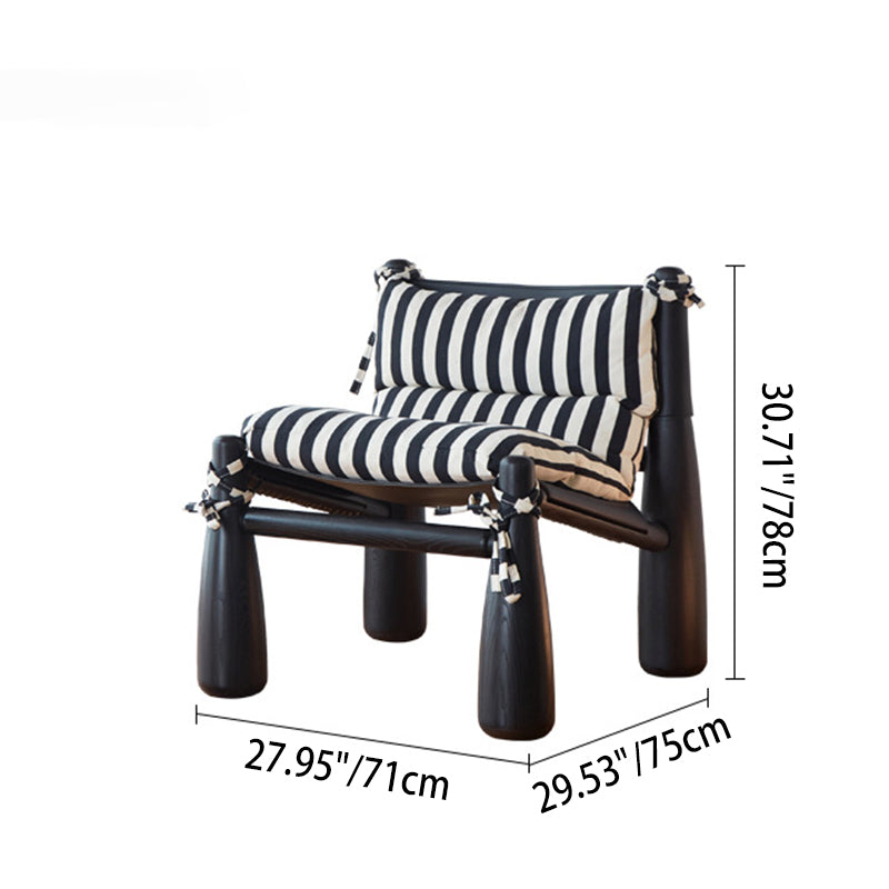 Respaldo de Silla de Acento de Algodón PP de Lino de Algodón de Madera Maciza Curvada Vintage Tradicional Para Sala de Estar 