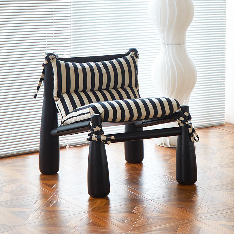 Respaldo de Silla de Acento de Algodón PP de Lino de Algodón de Madera Maciza Curvada Vintage Tradicional Para Sala de Estar 