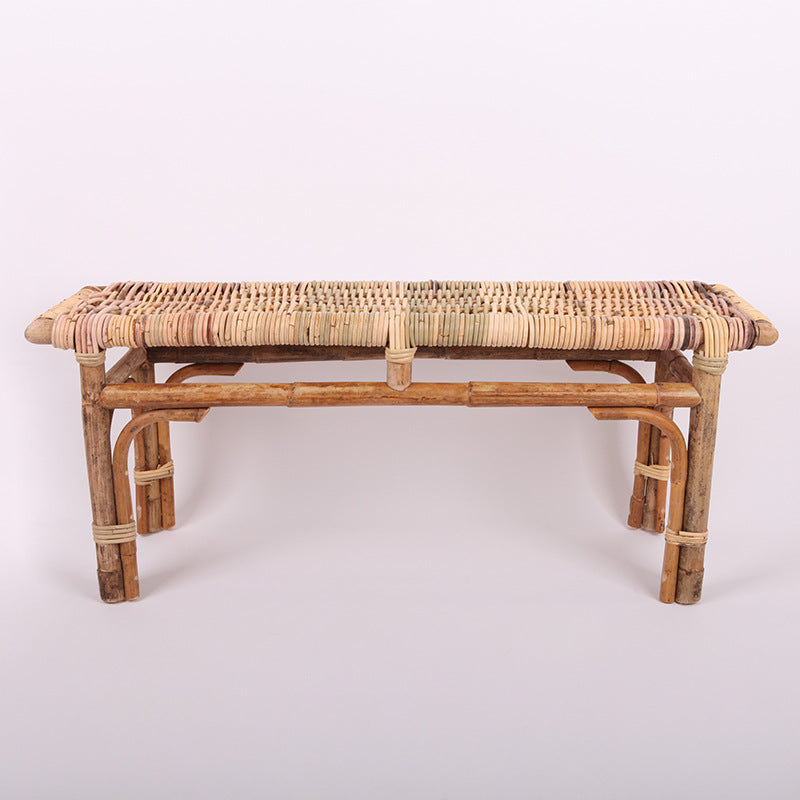 Moderner minimalistischer Bambus-Rattan-Bank Solider Bambusrahmen & ge –  BulbSquare
