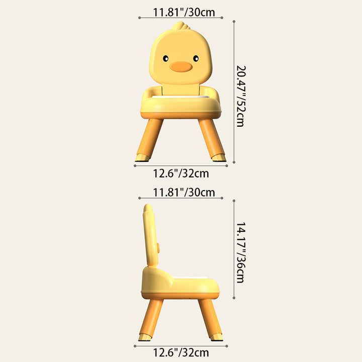 Tabouret bas carré moderne minimaliste en polypropylène avec coussin et dossier en similicuir PU pour enfants pour salon 