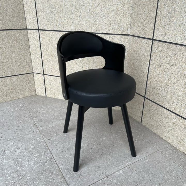 Tradicional Vintage Curvado Cuero Sintético Esponja Madera Maciza Tablero Multicapa Madera Maciza Silla de Comedor Respaldo Para Comedor 