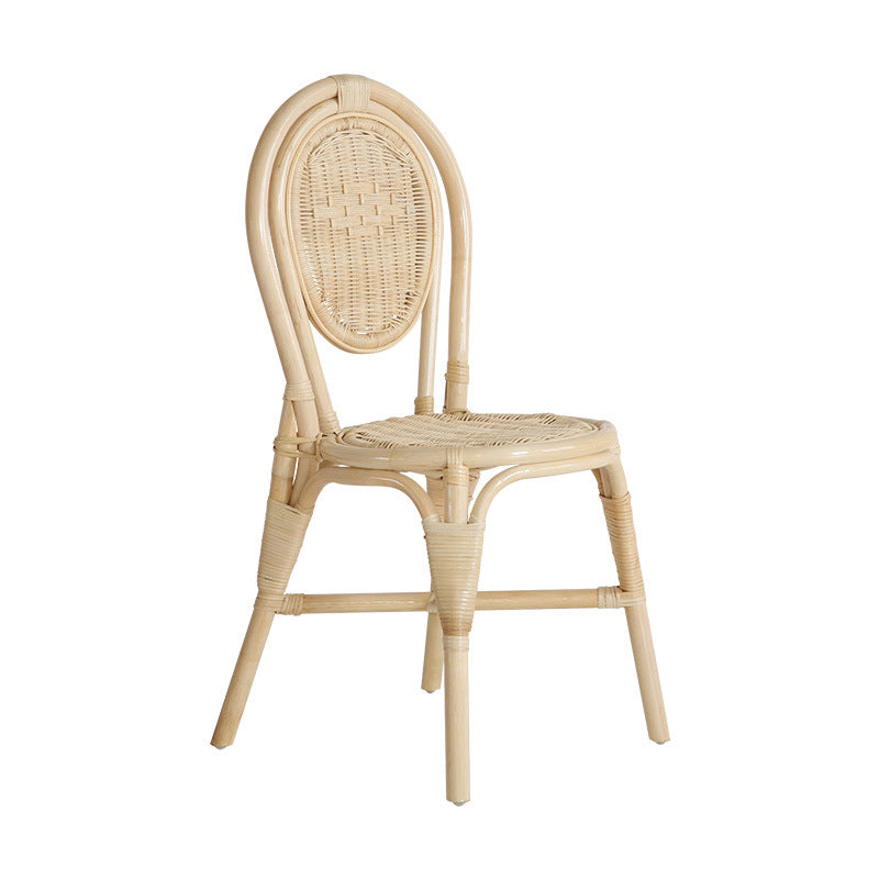 Silla de comedor de ratán natural artesanal premium - estilo rústico, transpirable y duradera para el comedor 