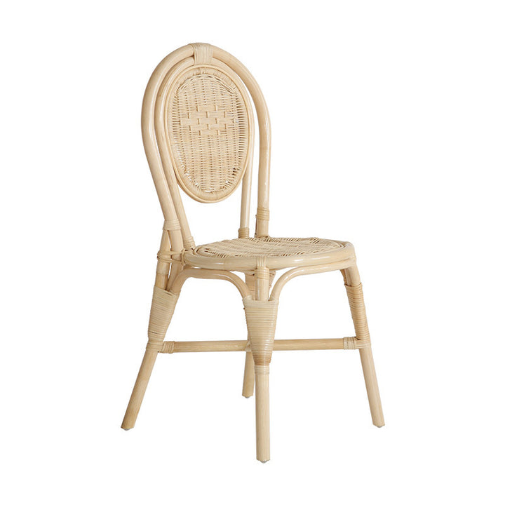 Silla de comedor de ratán natural artesanal premium - estilo rústico, transpirable y duradera para el comedor 