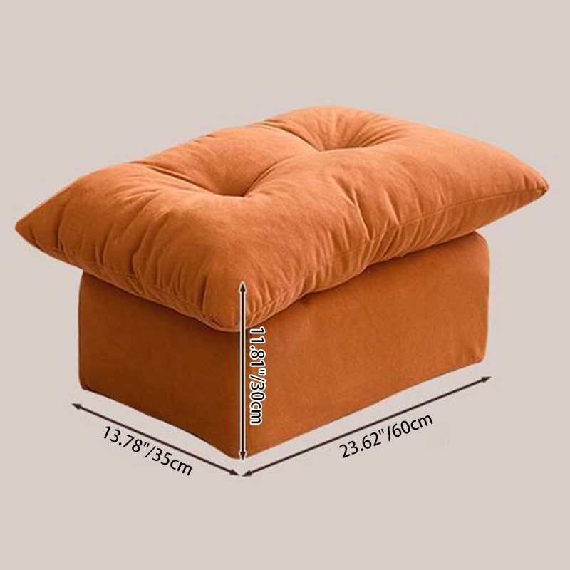 Moderner minimalistischer rechteckiger Schaukelstuhl aus Wildleder und Kiefernholz, bequemer Einzelsessel mit Rückenlehne &amp; Fußstütze für das Wohnzimmer 
