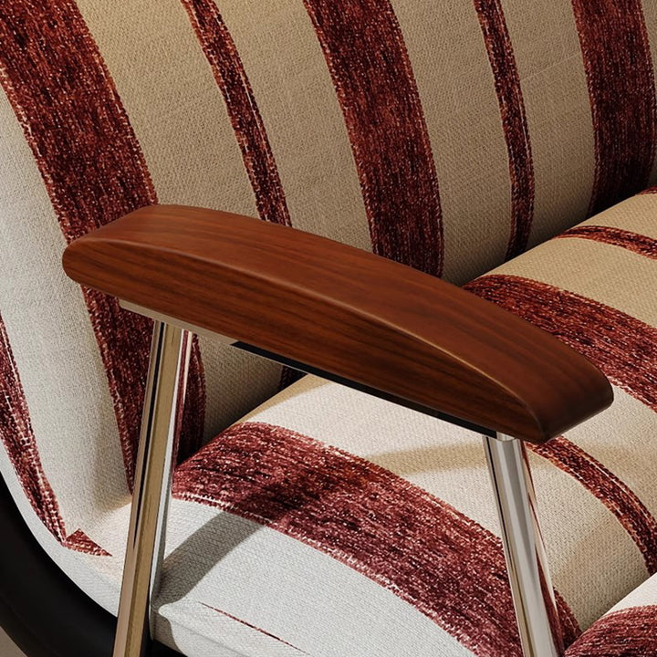 Silla mecedora rectangular contemporánea de terciopelo retro con cuero de rascado para gatos, madera maciza de caucho y respaldo con reposabrazos para sala de estar 