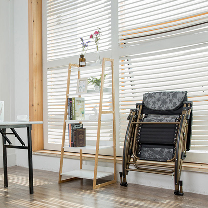 Silla mecedora rectangular de hierro con tela Tesslin minimalista moderna reposabrazos respaldo ajustable plegable para sala de estar 