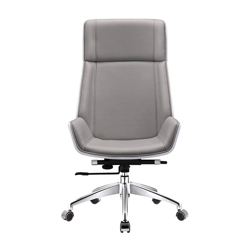 Modern Minimalist PU Leather Plywood Steel Rectangular Desk Chair Swivel Adjustable Height For Home &amp; Office