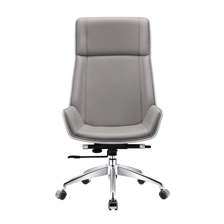 Modern Minimalist PU Leather Plywood Steel Rectangular Desk Chair Swivel Adjustable Height For Home &amp; Office