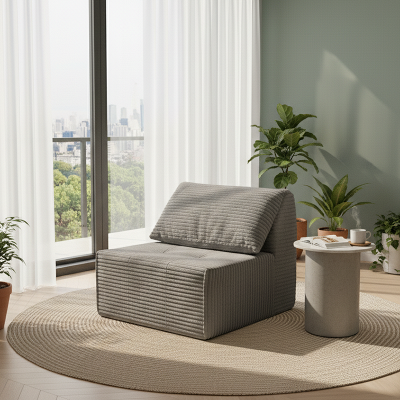 Sofá Compresible Flexible y Compacto - Esponja de Alta Resiliencia 35D Nórdica, Sin Marco, Ahorro de Espacio para Sala de Estar y Dormitorio 