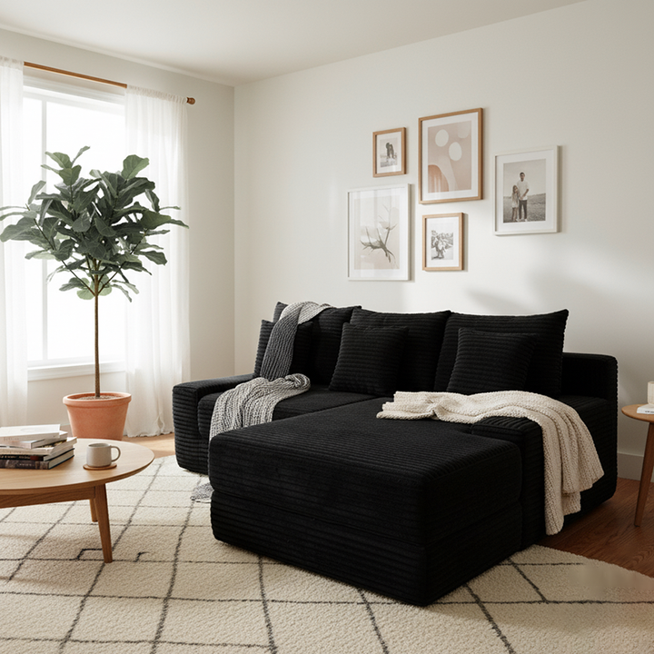 Canapé de compression multifonctionnel et peu encombrant - Design nordique ergonomique avec mousse haute résilience 35D 