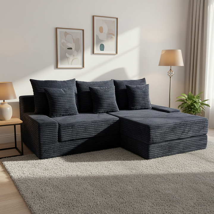 Canapé de compression multifonctionnel et peu encombrant - Design nordique ergonomique avec mousse haute résilience 35D 