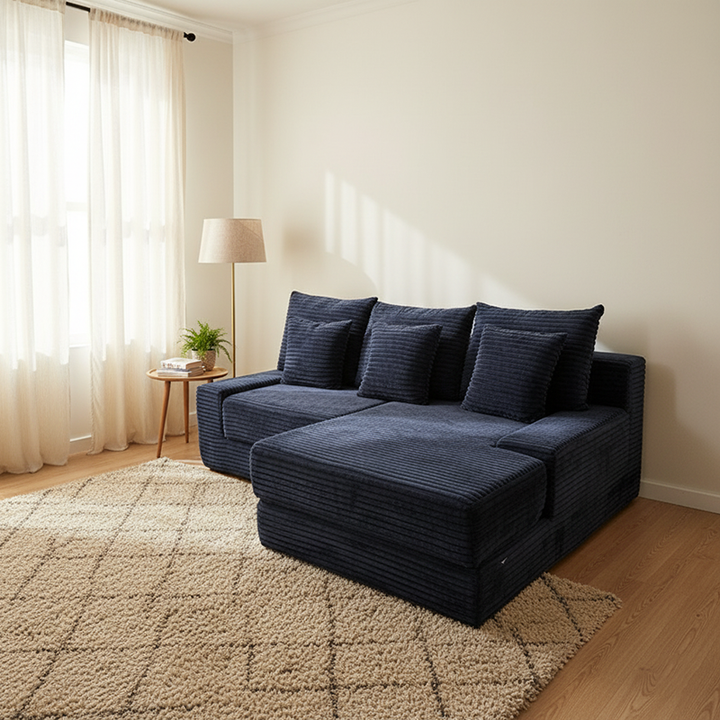 Canapé de compression multifonctionnel et peu encombrant - Design nordique ergonomique avec mousse haute résilience 35D 