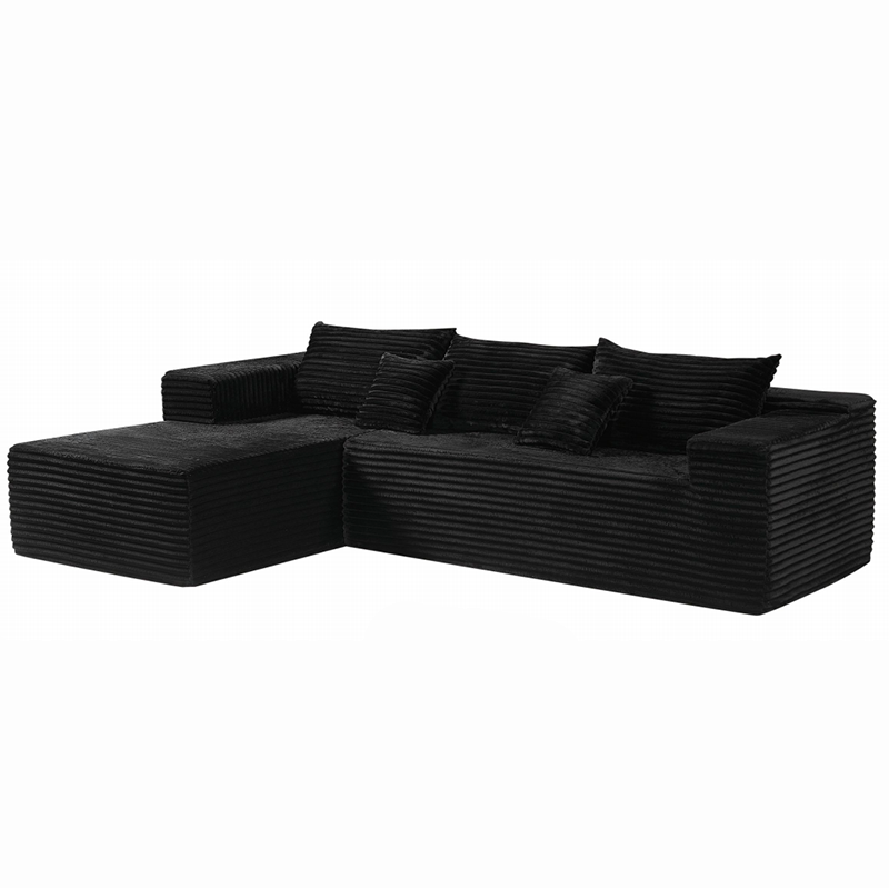Kompaktes 35D Hochresilienz-Schaumstoff-Kompressionssofa - Nordischer weicher Cordstoff Einfach zu verstauen für Wohnzimmer &amp; Schlafzimmer 