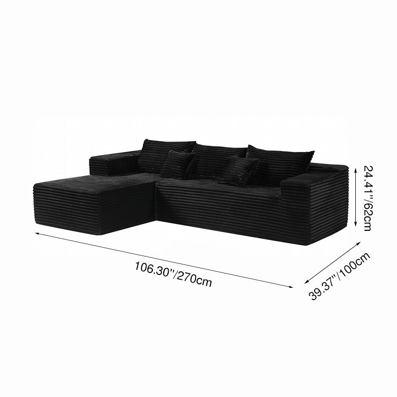 Kompaktes 35D Hochresilienz-Schaumstoff-Kompressionssofa - Nordischer weicher Cordstoff Einfach zu verstauen für Wohnzimmer &amp; Schlafzimmer 