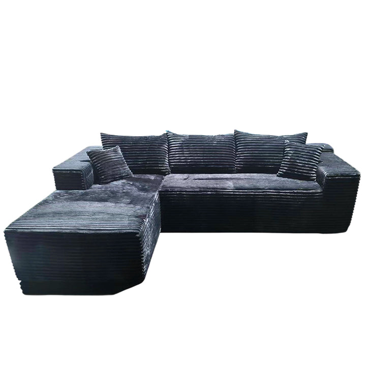 Kompaktes 35D Hochresilienz-Schaumstoff-Kompressionssofa - Nordischer weicher Cordstoff Einfach zu verstauen für Wohnzimmer &amp; Schlafzimmer 