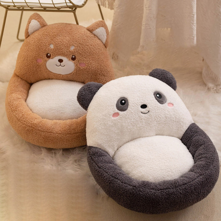 Contemporary Creative Velvet PP Cotton Ellipse Cartoon Animals Cushion Sofa Backrest For Living Room &amp; Bedroom