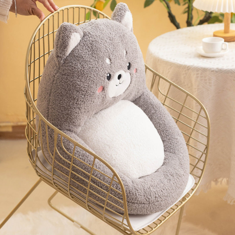 Contemporary Creative Velvet PP Cotton Ellipse Cartoon Animals Cushion Sofa Backrest For Living Room &amp; Bedroom