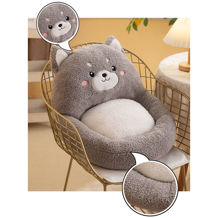 Contemporary Creative Velvet PP Cotton Ellipse Cartoon Animals Cushion Sofa Backrest For Living Room &amp; Bedroom