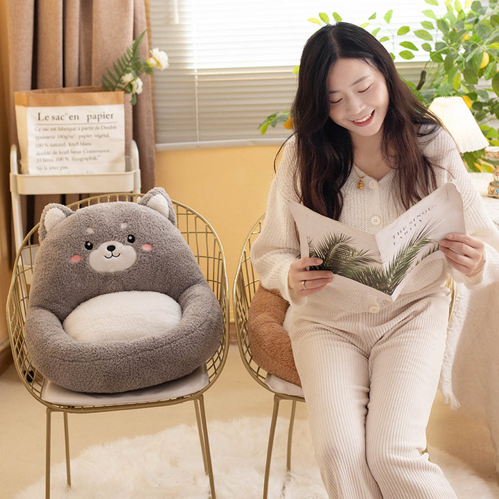 Contemporary Creative Velvet PP Cotton Ellipse Cartoon Animals Cushion Sofa Backrest For Living Room &amp; Bedroom