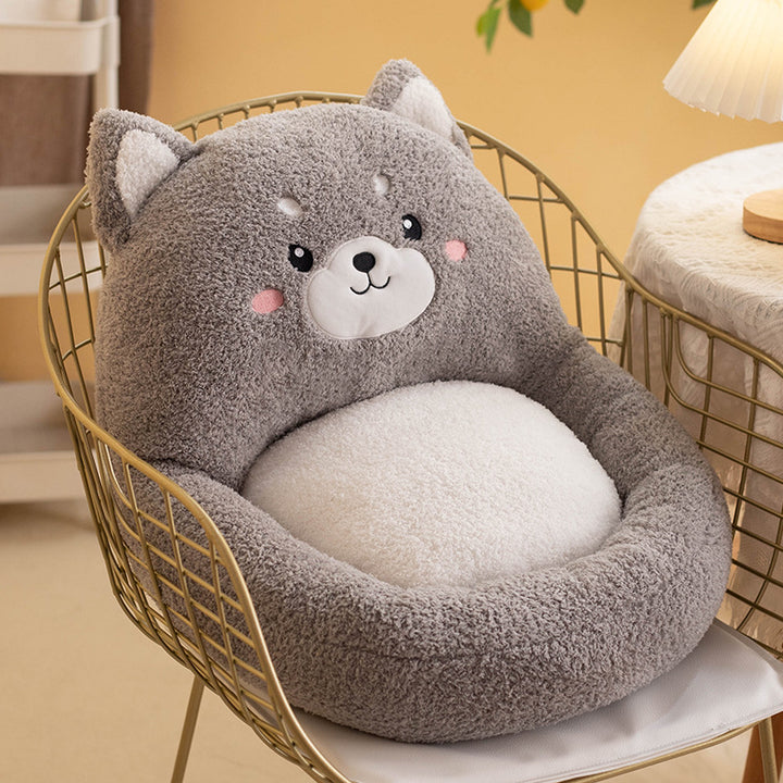 Contemporary Creative Velvet PP Cotton Ellipse Cartoon Animals Cushion Sofa Backrest For Living Room &amp; Bedroom