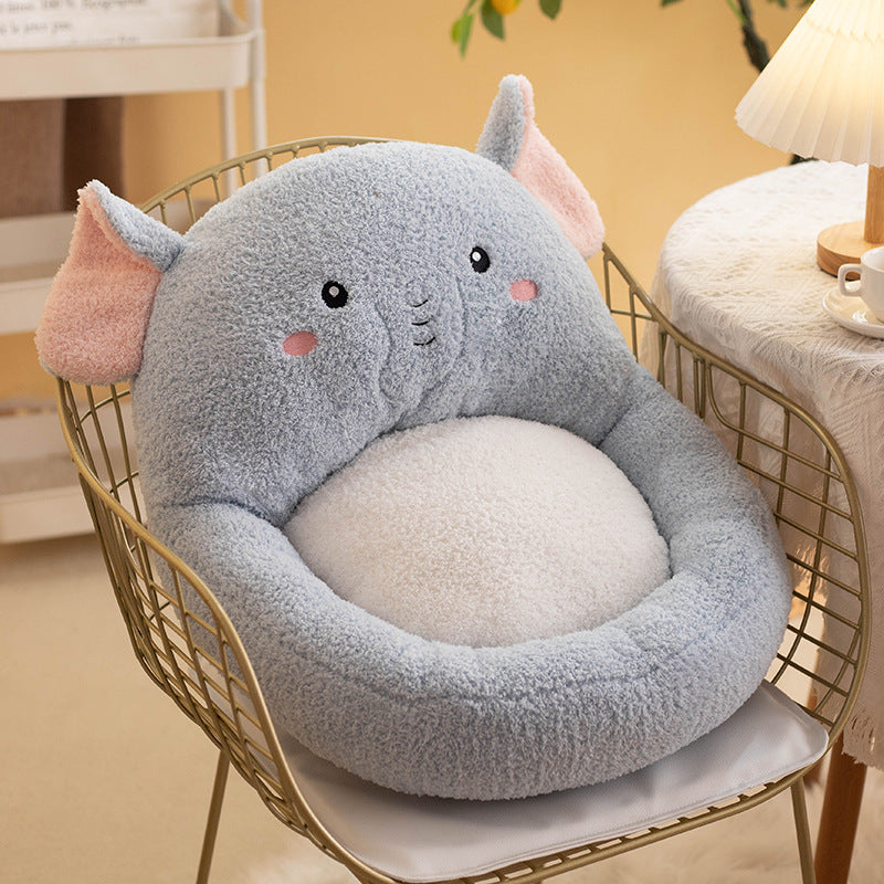 Contemporary Creative Velvet PP Cotton Ellipse Cartoon Animals Cushion Sofa Backrest For Living Room &amp; Bedroom