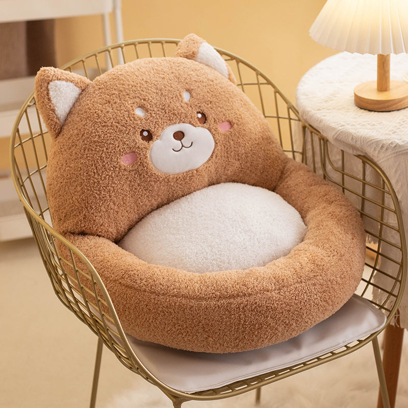 Contemporary Creative Velvet PP Cotton Ellipse Cartoon Animals Cushion Sofa Backrest For Living Room &amp; Bedroom