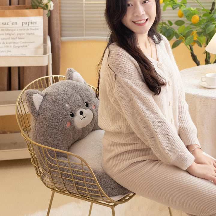 Contemporary Creative Velvet PP Cotton Ellipse Cartoon Animals Cushion Sofa Backrest For Living Room &amp; Bedroom