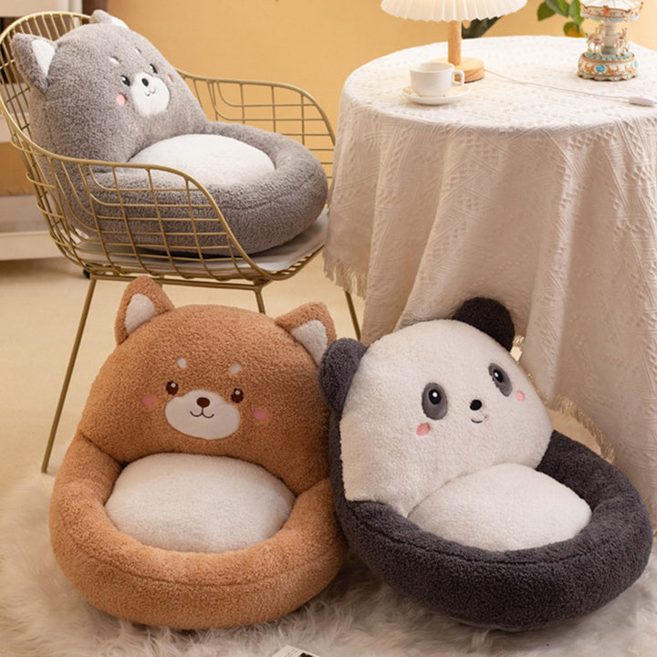 Contemporary Creative Velvet PP Cotton Ellipse Cartoon Animals Cushion Sofa Backrest For Living Room &amp; Bedroom