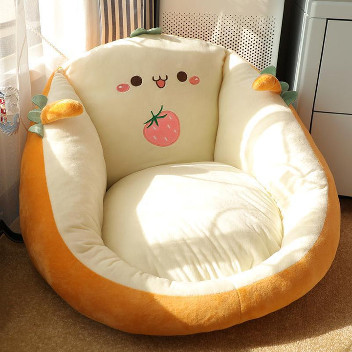 Coussin rond cartoon contemporain en fibre de polyester créative et coton PP, pour dossier et accoudoir de canapé, déhoussable, pour salon et chambre à coucher 