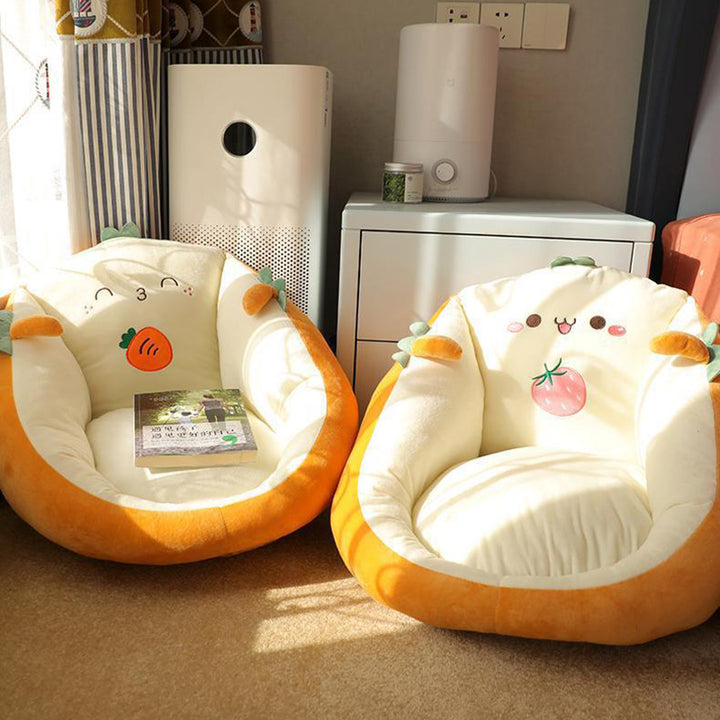 Coussin rond cartoon contemporain en fibre de polyester créative et coton PP, pour dossier et accoudoir de canapé, déhoussable, pour salon et chambre à coucher 