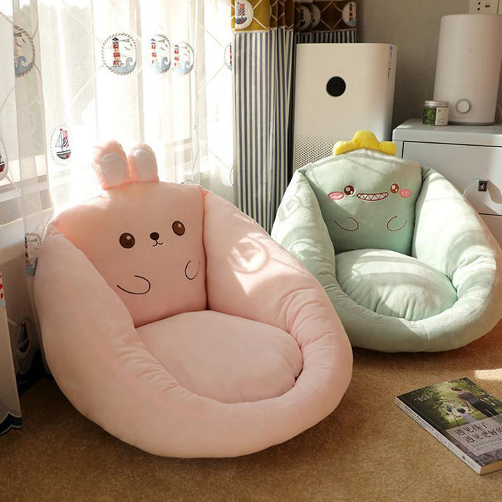 Coussin rond cartoon contemporain en fibre de polyester créative et coton PP, pour dossier et accoudoir de canapé, déhoussable, pour salon et chambre à coucher 