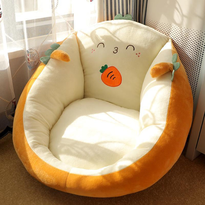 Coussin rond cartoon contemporain en fibre de polyester créative et coton PP, pour dossier et accoudoir de canapé, déhoussable, pour salon et chambre à coucher 