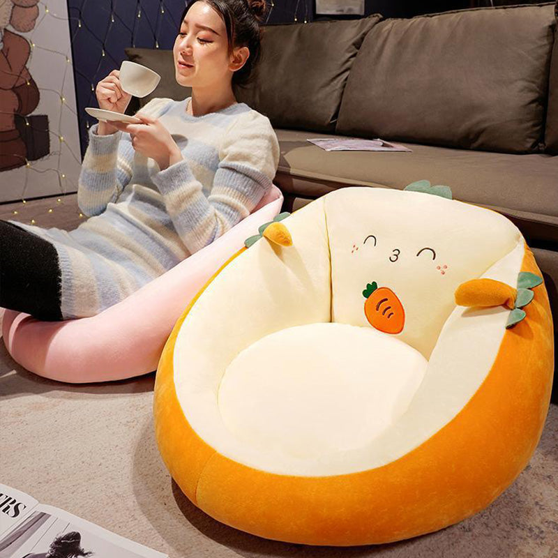 Contemporary Creative Polyester Fiber PP Cotton Round Cartoon Cushion Sofa Backrest Armrest Removable Cushion For Living Room &amp; Bedroom