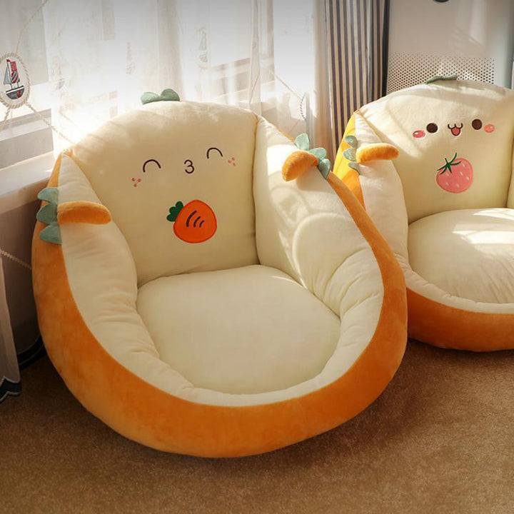 Contemporary Creative Polyester Fiber PP Cotton Round Cartoon Cushion Sofa Backrest Armrest Removable Cushion For Living Room &amp; Bedroom