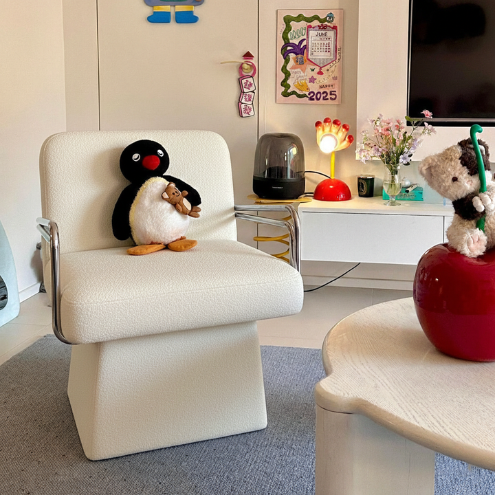 Moderna Minimalista Silla Giratoria de Terciopelo Madera Maciza Contrachapado Acero con Respaldo y Reposabrazos para Sala de Estar 