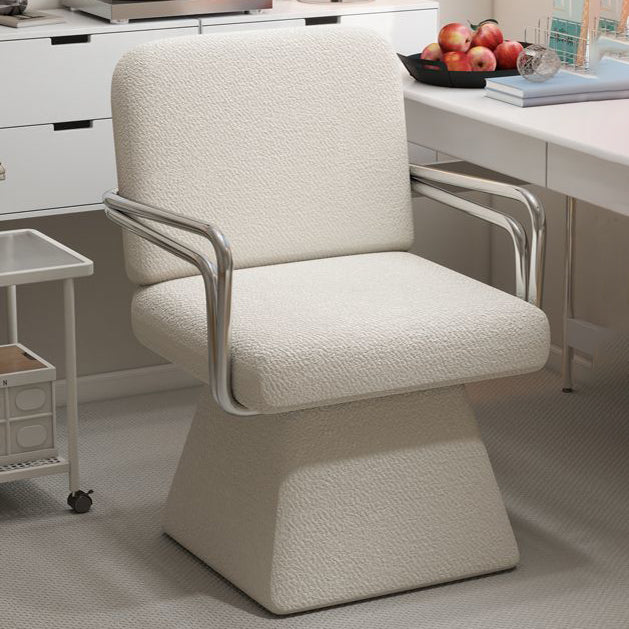 Moderna Minimalista Silla Giratoria de Terciopelo Madera Maciza Contrachapado Acero con Respaldo y Reposabrazos para Sala de Estar 
