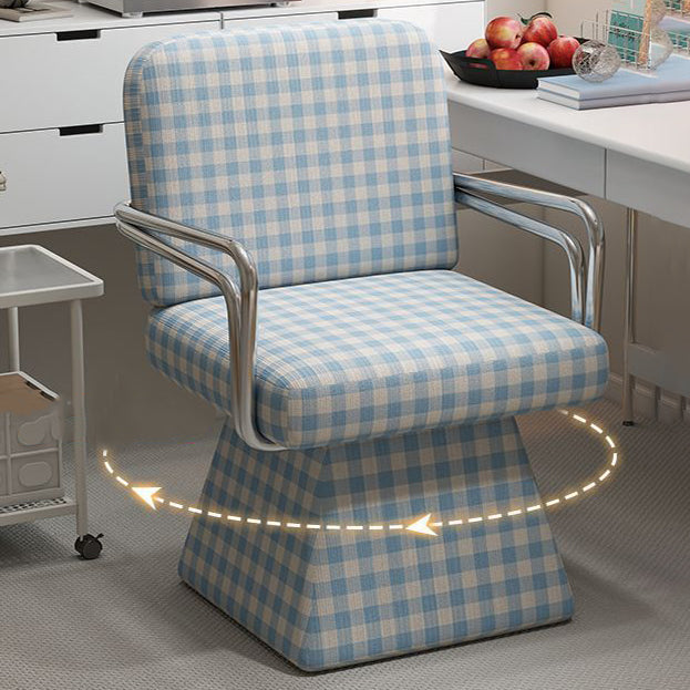 Moderna Minimalista Silla Giratoria de Terciopelo Madera Maciza Contrachapado Acero con Respaldo y Reposabrazos para Sala de Estar 