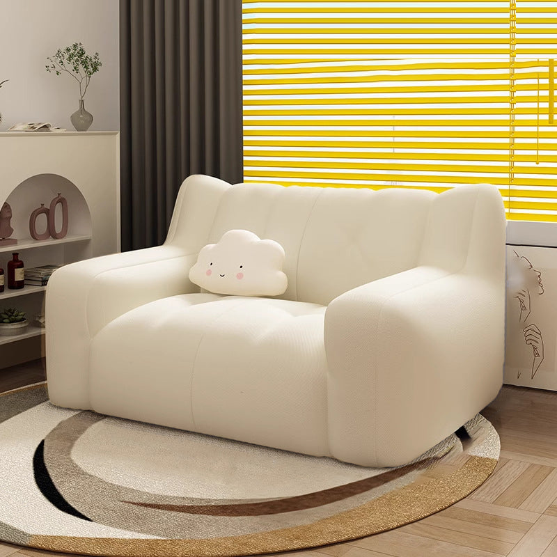Moderner minimalistischer Baumwoll-Leinen-EPS-Partikel rechteckiger fauler Sofa-Rückenlehne Armlehne tragbar &amp; bequem für Wohnzimmer 