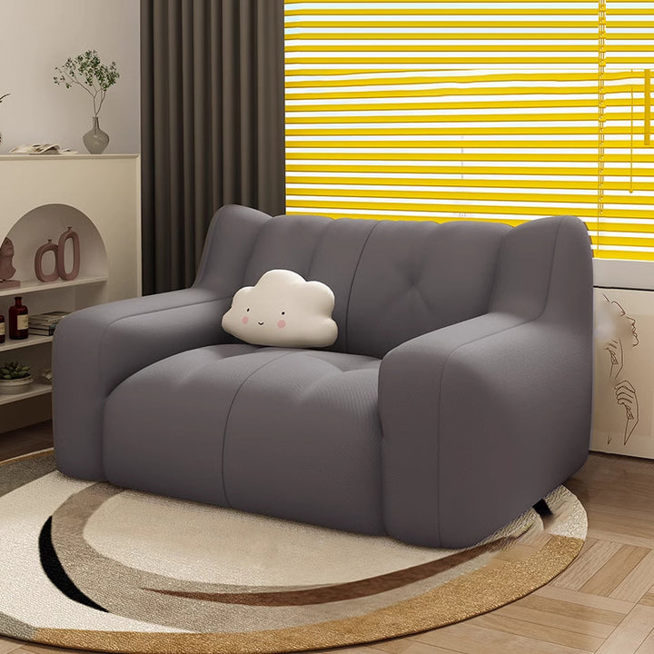 Modern Minimalist Cotton Linen EPS Particles Rectangular Lazy Sofa Backrest Armrest Portable & Comfortable For Living Room