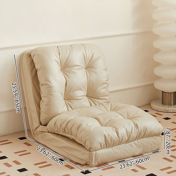 Modern Minimalist Synthetic Fabric Sponge Cotton Square Rectangular Lazy Sofa Backrest Armless For Living Room