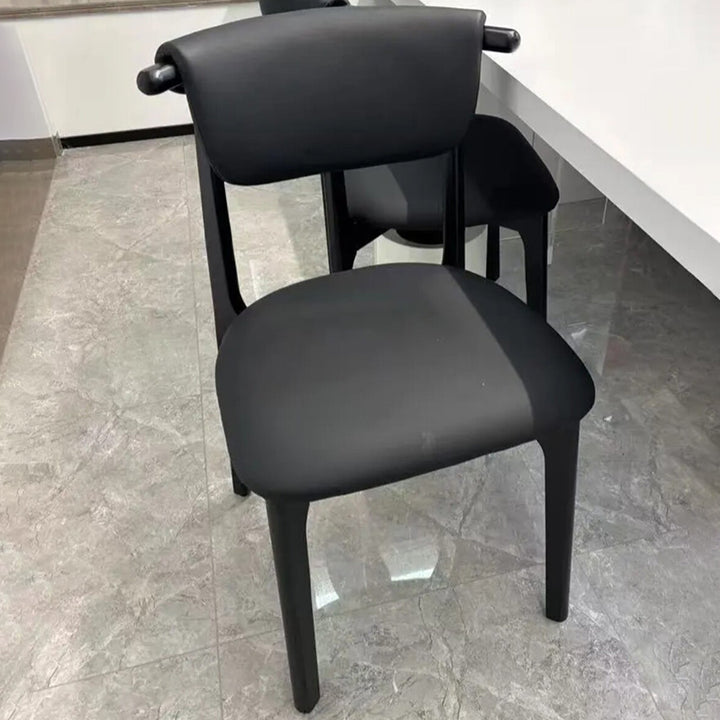 Chaise de salle à manger carrée sans accoudoirs, dossier, en lin, microfibre, cuir, griffoir pour chat, acier au carbone, style mid-century moderne, pour salle à manger et cuisine 